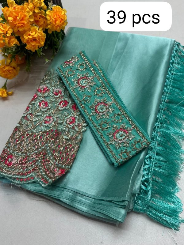 Satin Saree - Image 11